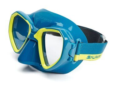 Маска Salvimar MORPHEUS MID подростковая, Голубой/Желтый (8-14 лет)